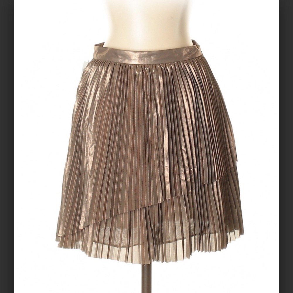 Aritzia Wilfred Bethune Metallic Mini Skirt